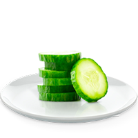 Pepino con cáscara