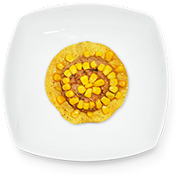 Atún con elote en tostada