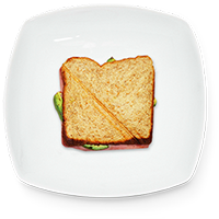 Sándwich de jamón con aguacate