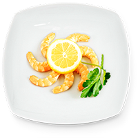 Camarón con naranja