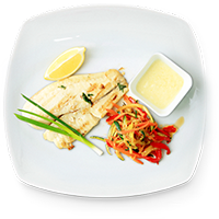 Pescado blanco fileteado