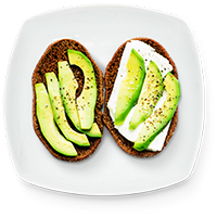 Pan de centeno con aguacate