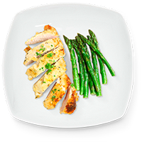 Pavo con espárragos