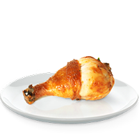 Pierna de pollo sin piel