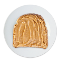 Pan con crema de cacahuate