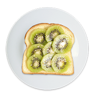 Pan con kiwi