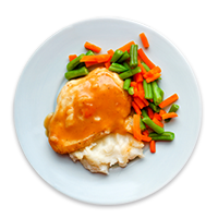 Puré de papas con verduras