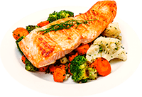 Salmón con verduras